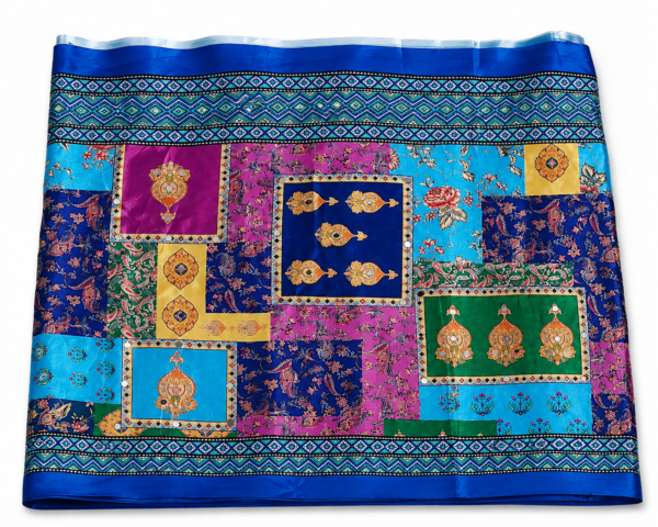Zylec Culture Women's Premium Designer Silk Saree | Blue Multi-Color Printed Ethnic Saree with Rich Border