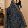 2026/07/1000440352.png Zylec Culture Women's Premium Grey Designer Printed Saree with Matching Blouse Piece | Soft Elegant Ethnic Wear