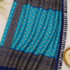 2026/07/1000440358-1.png Premium Blue Woven Silk Blend Saree with Golden Floral Motifs & Rich Border