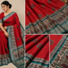 2026/07/1000440767.png Zylec Culture Women's Red Printed Traditional Saree with Designer Border