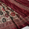 1000440771.png Zylec Culture Women's Maroon & Cream Printed Designer Saree with Elegant Border