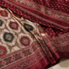 1000440773.png Zylec Culture Women's Maroon & Cream Printed Designer Saree with Elegant Border