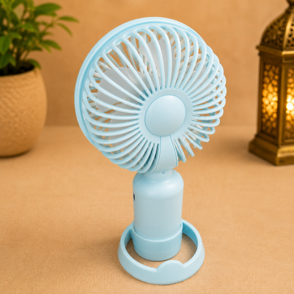 file_00000000153881fa8ff746956317aa5a5506170106351061948 Portable Rechargeable Mini Fan | USB Rechargeable Fan (Blue)