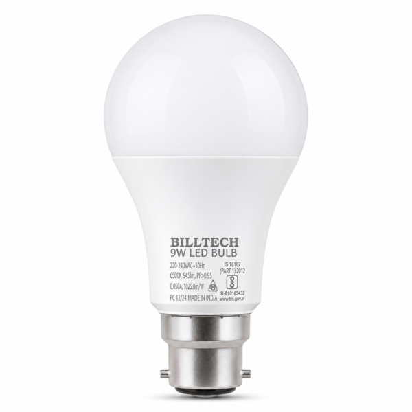 file_000000001a808208b9030d524cce1ee38599705583363632066 Bill Tech Moon Glow LED Bulb 9W B22 Cool White | Energy Saving LED Bulb