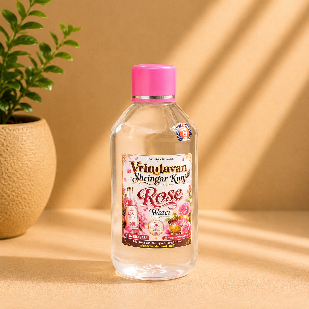 Pure Rose Water – Natural Rose Floral Water from Vrindavan