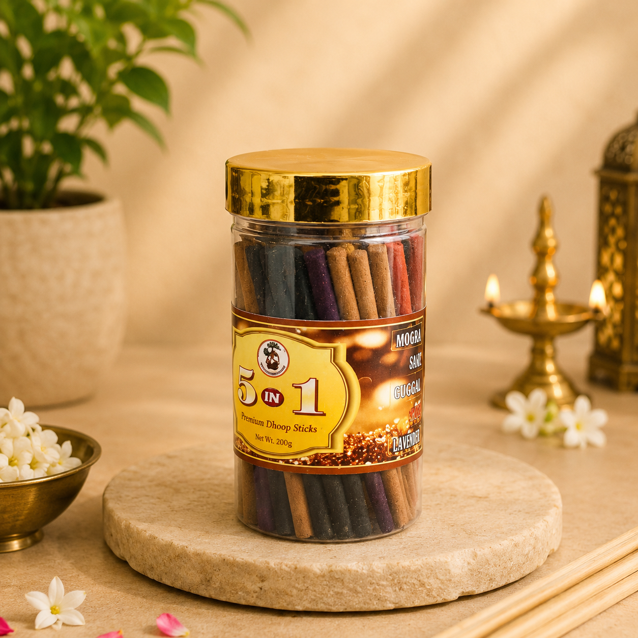 file_0000000064107208bfbe9a664d69f8623472551038624244772 Premium Multi Fragrance Dhoop Sticks Jar – Long Lasting Incense for Daily Puja