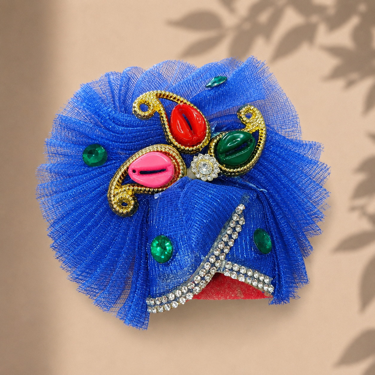 file_0000000073248208b46f039fb2ddda2d5494325985604483527 Laddu Gopal / Thakur Ji Designer Mukut (Multi Color) | Handmade Fancy Pagdi Crown for Bal Gopal Pack Of 4