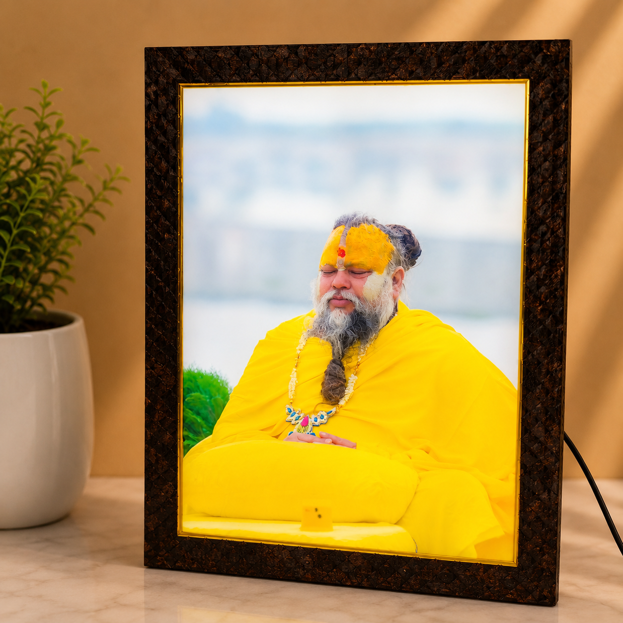 file_0000000073b8720c8429d57968b332228977278659424953328 Sant Shri Premanand Ji Maharaj Premium LED Photo Frame