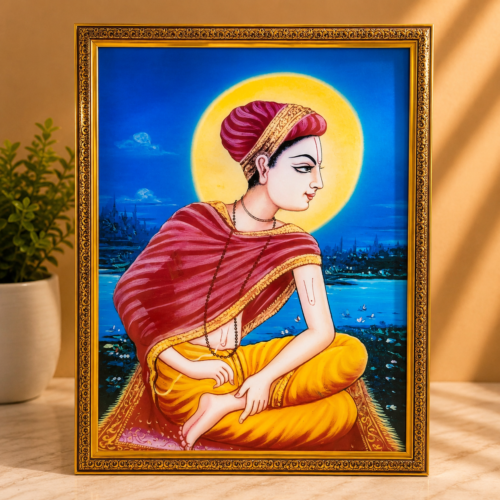 file_00000000856071f588dbec4d8776f0b56695202489199186076 श्री हित हरिवंश महाप्रभु जी दिव्य छवि सेवा | Premium Framed Devotional Photo for Home & Temple