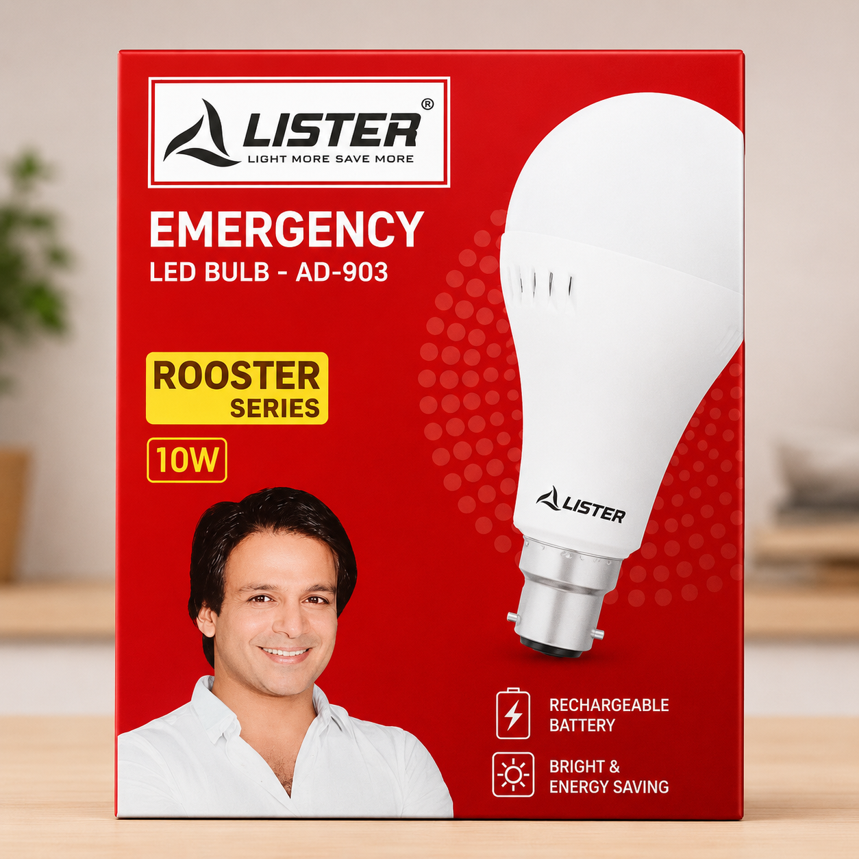 file_000000008a0882118fde561ab38a1432133205011226434471 Lister Emergency LED Bulb 10W AD-903 | Rechargeable Inverter LED Bulb | Auto Recharge | B22 Base
