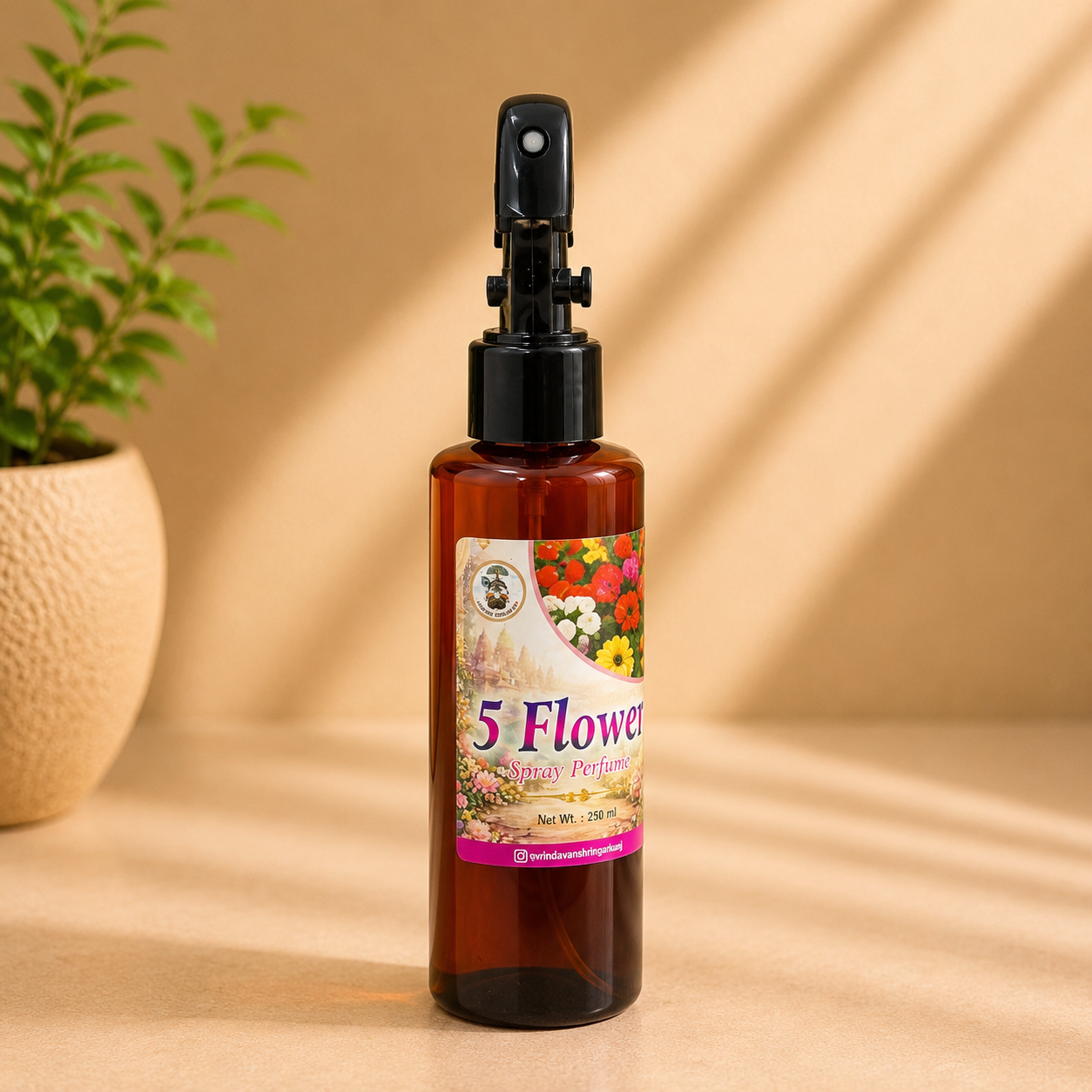 file_00000000944471f5acf81313fbfa6fb94117204044576489575 Premium 5 Flowers Divine Fragrance Spray Perfume (250 ml) – Long Lasting Spiritual Room & Pooja Spray