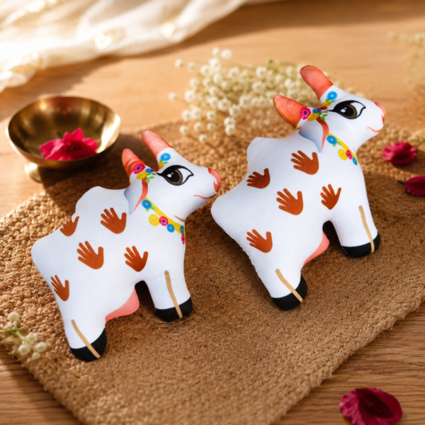 Premium Cute Cow Soft Toy (Pack of 2) | Plush Cow Doll for Kids, Home & Car Decoration