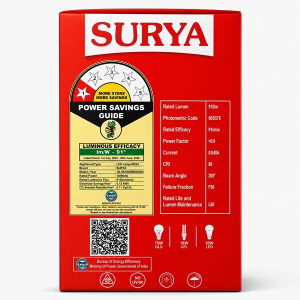 img-20260730-wa00338592137524205237802 Surya Neo Maxx-D LED Bulb 10W | B22 Base | Cool Day Light | Energy Saving LED Lamp