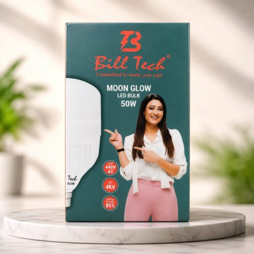Bill Tech Moon Glow 50W High Brightness LED Bulb | B22 Energy Saving LED Light | Cool White | 5250 Lumens | 220-240V AC