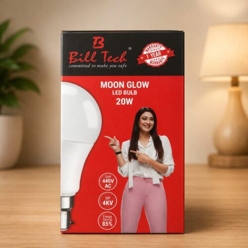 Bill Tech Moon Glow 20W B22 LED Bulb | High Brightness Energy Saving LED Light | 4KV Surge Protection | 440V High Voltage Protection