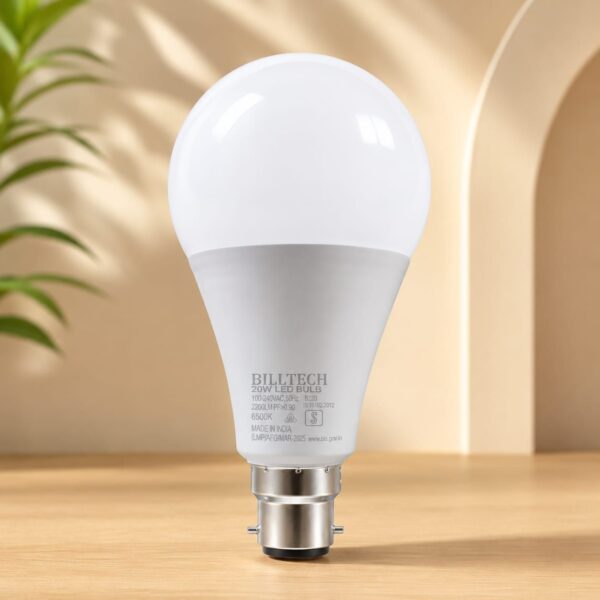 Bill Tech Moon Glow 20W B22 LED Bulb | High Brightness Energy Saving LED Light | 4KV Surge Protection | 440V High Voltage Protection